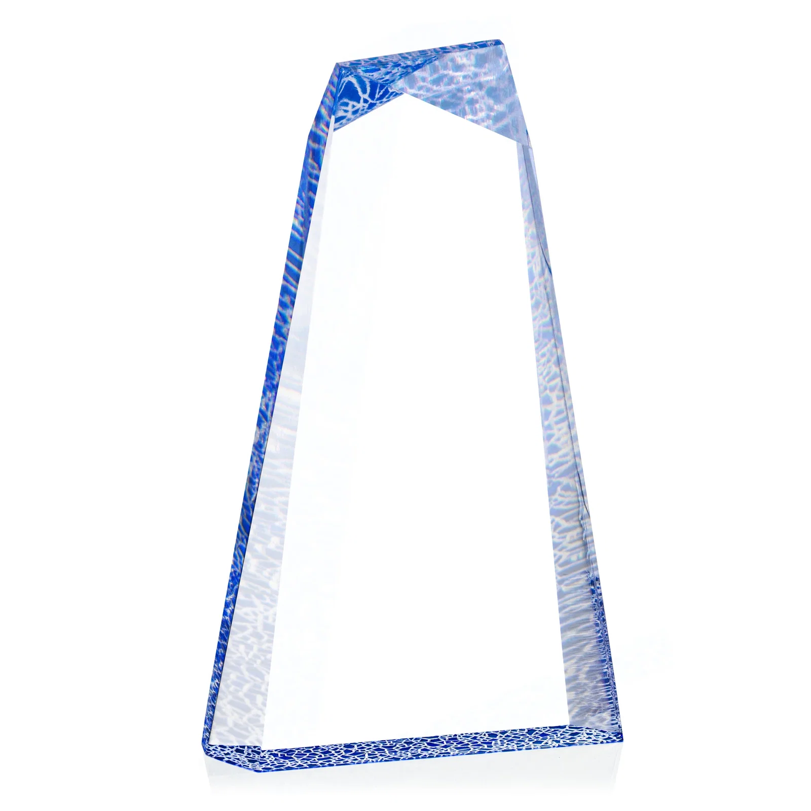 Personalized Acrylic Peak Award With Rippled Molded Base for donor appreciation