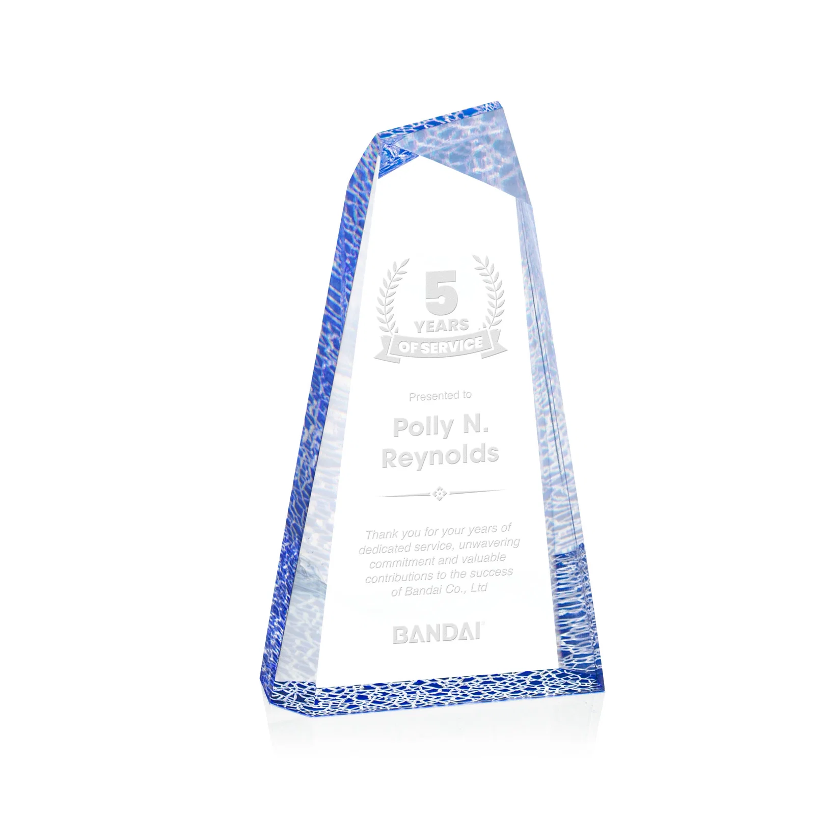 Custom Acrylic Peak Award With Rippled Molded Base for corporate award ceremonies