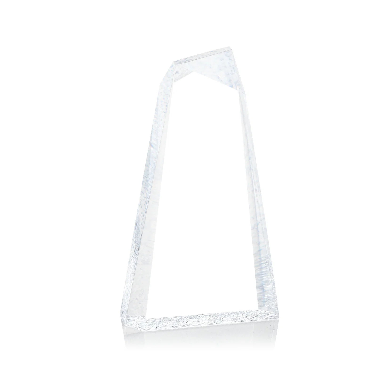 Personalized Acrylic Peak Award With Rippled Molded Base for graduation ceremonies