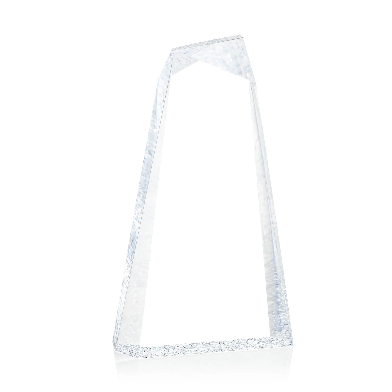 Personalized Acrylic Peak Award With Rippled Molded Base for safety achievement programs