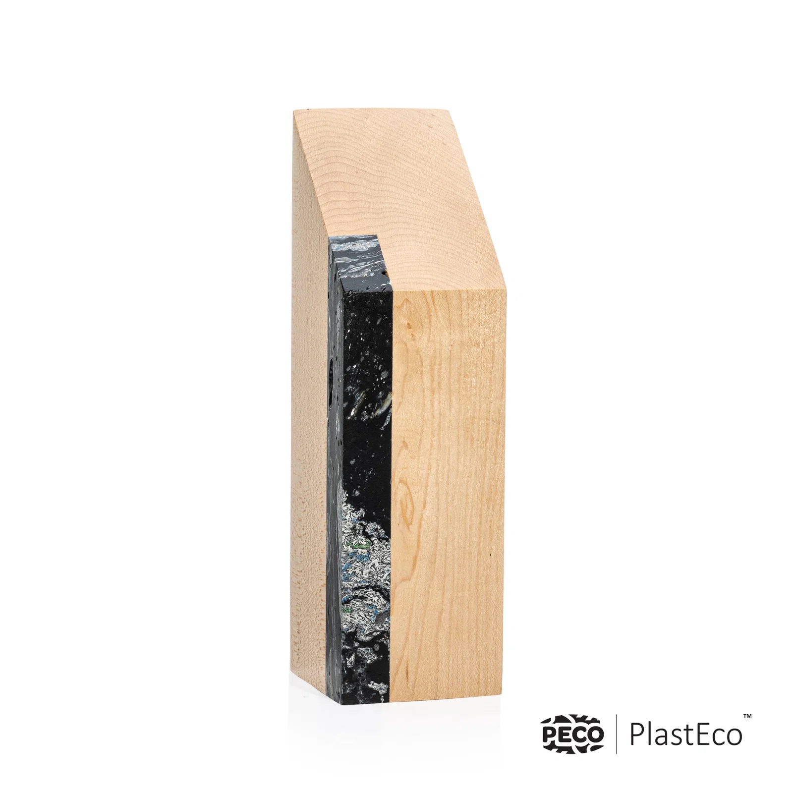 Promotional PlastEco Recycled Material Award - Verde, wood awards for corporate award ceremonies