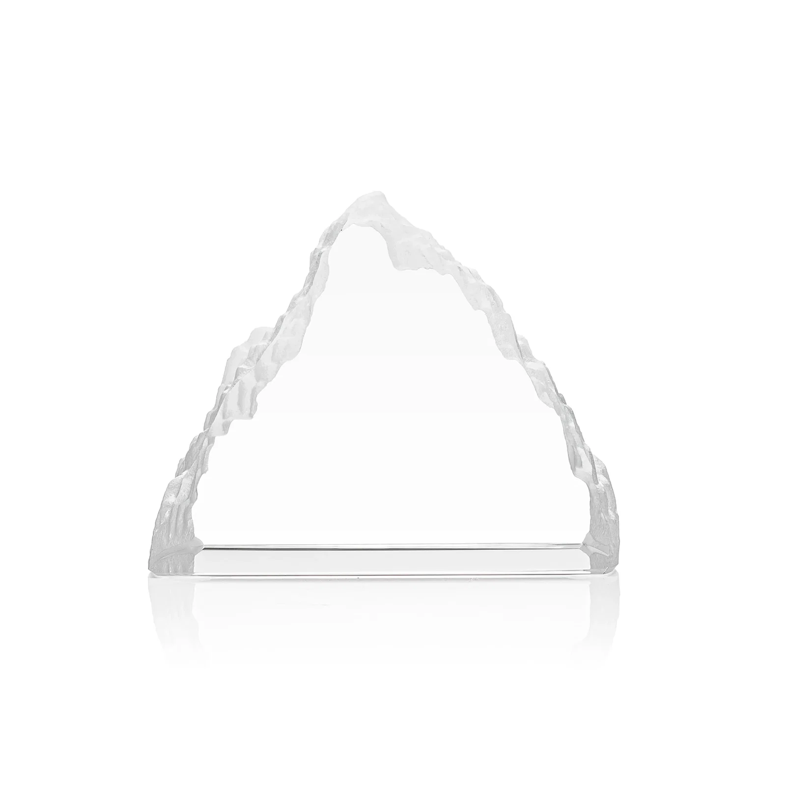 Personalized Optical Crystal Mountain Peak Award, Frosted in One Solid Block, awards for employee recognition