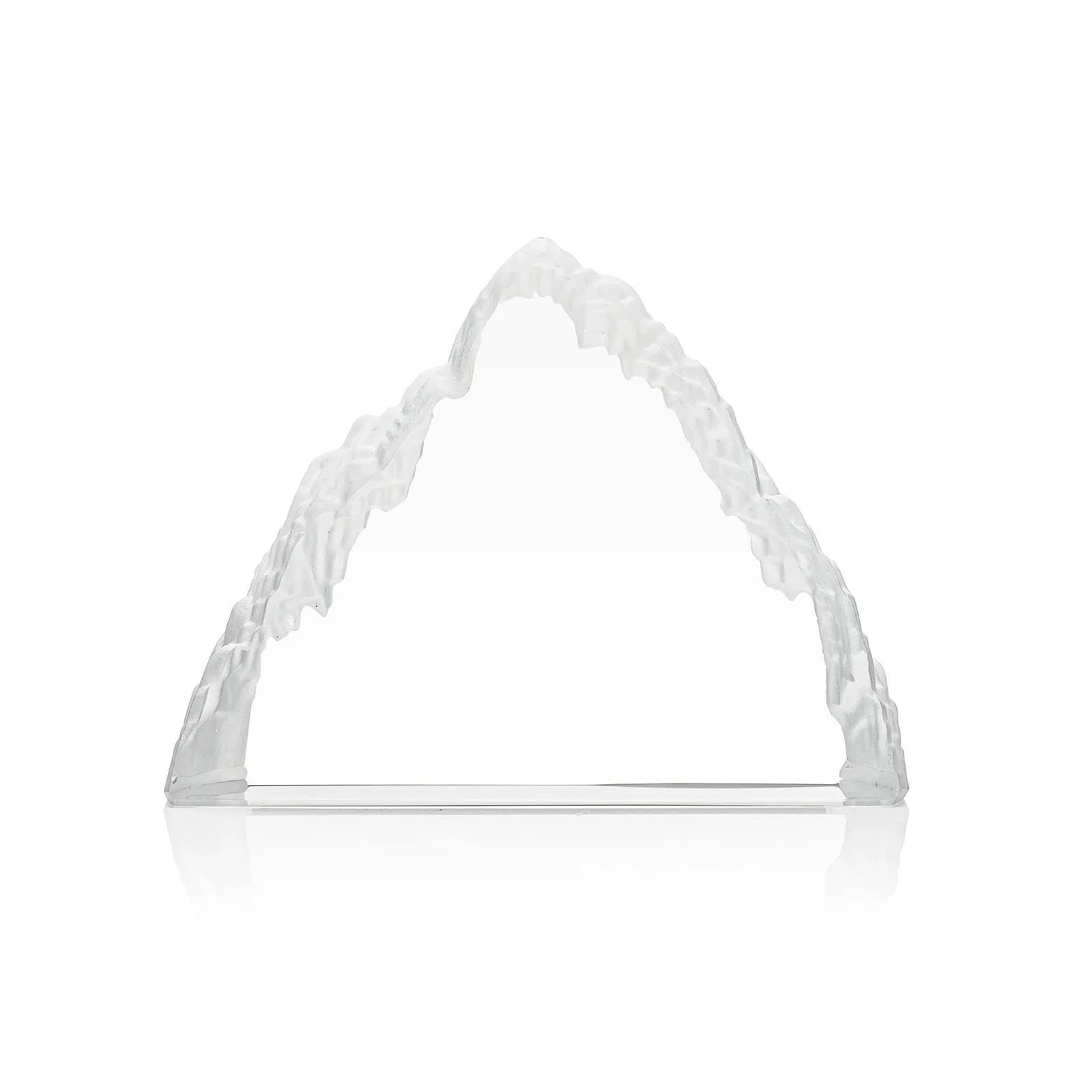 Personalized Optical Crystal Mountain Peak Award, Frosted in One Solid Block, awards for corporate award ceremonies