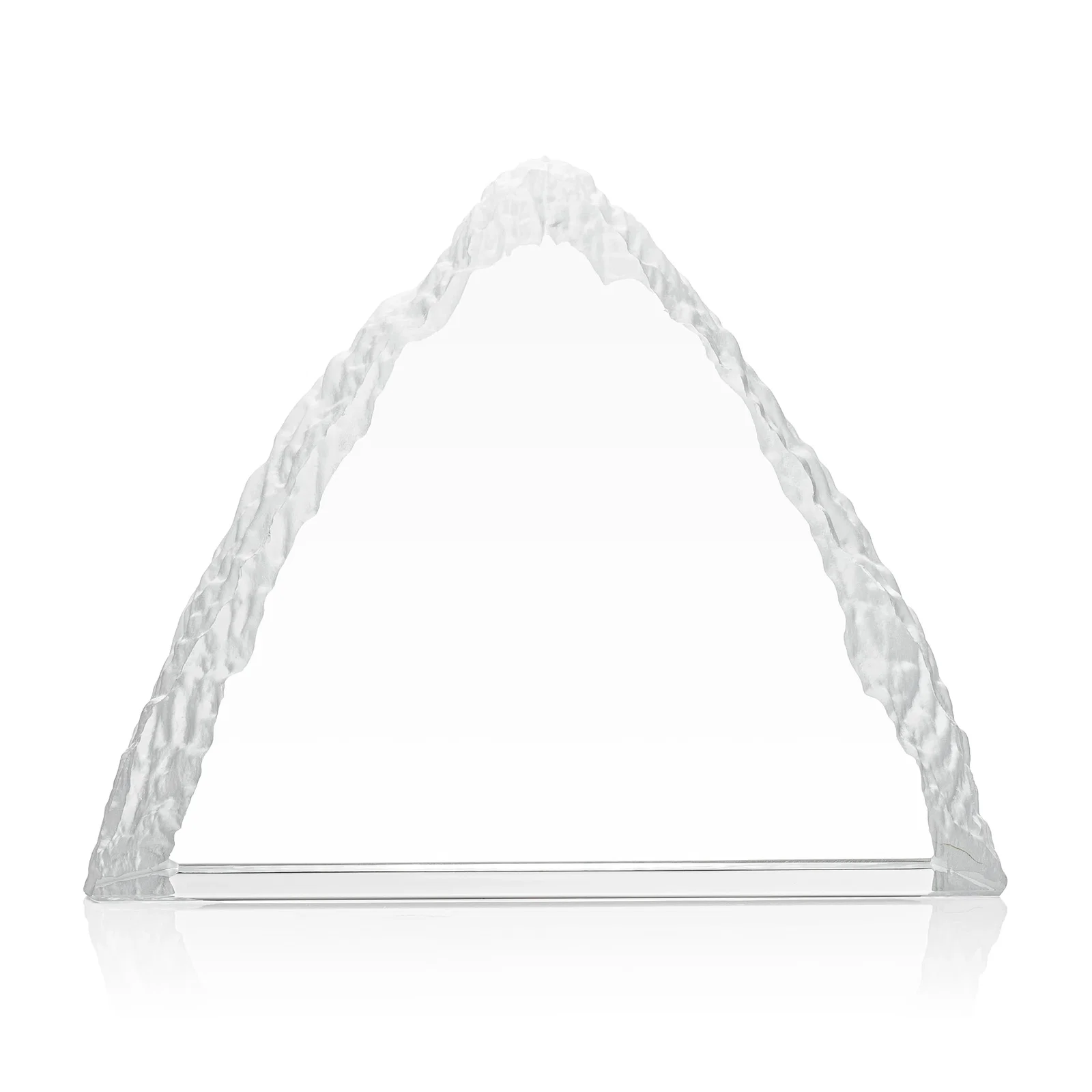 Personalized Optical Crystal Mountain Peak Award, Frosted in One Solid Block, awards for sales achievement awards