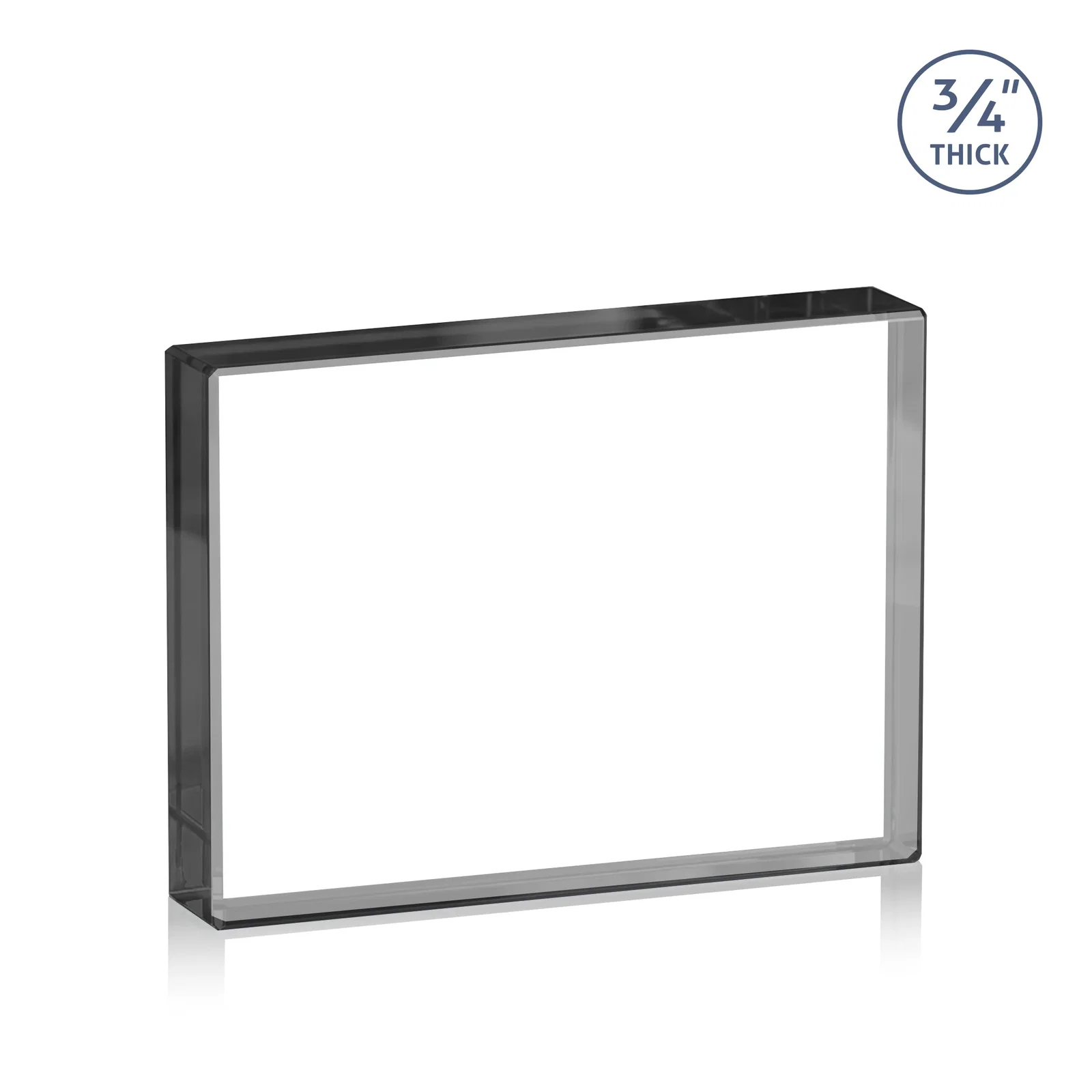 Personalized Freestanding Rectangle Crystal Paperweight, 3"-6" Starfire or Jade Glass, client appreciation gift, with your logo for service anniversary gifts