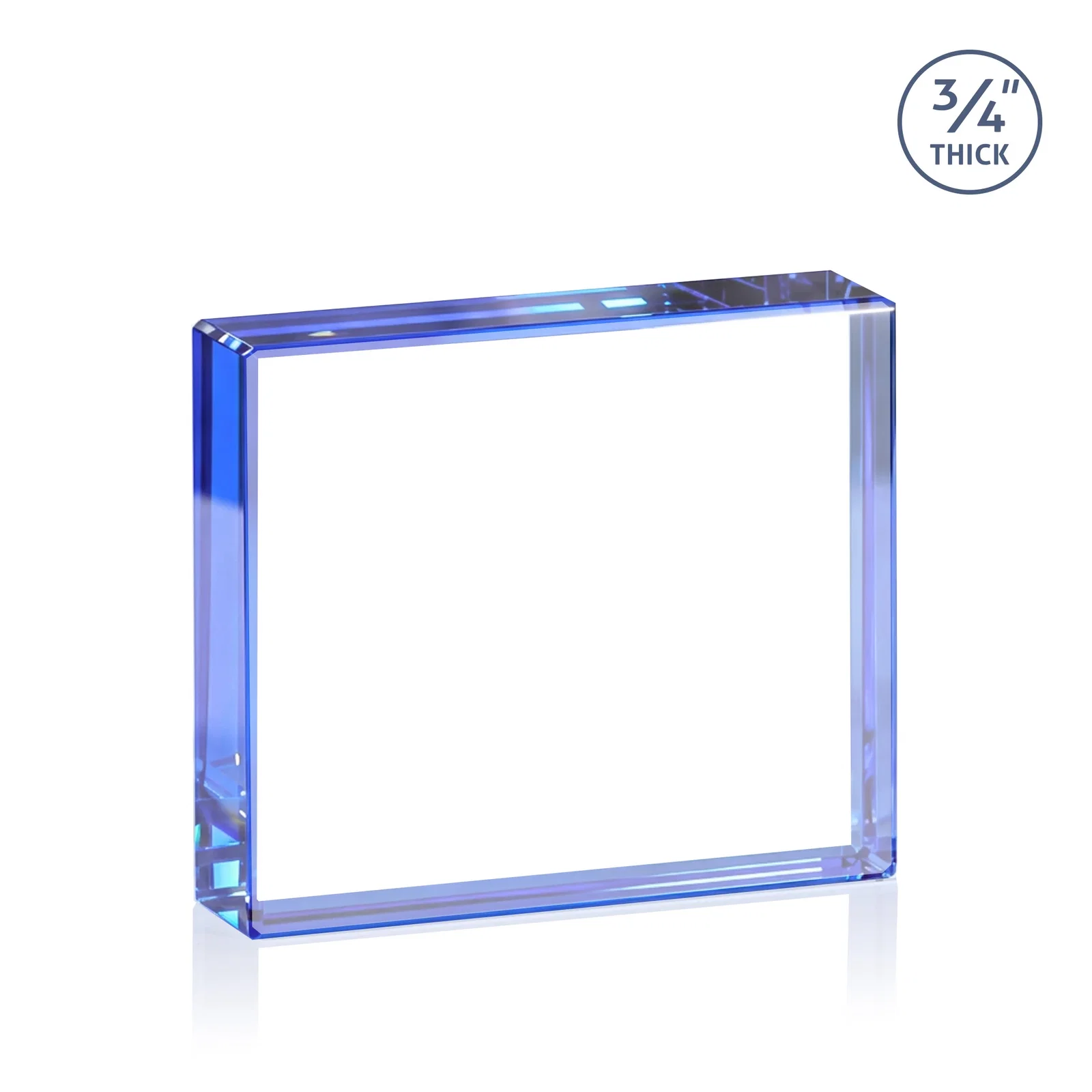 Personalized Freestanding Rectangle Crystal Paperweight, 3"-6" Starfire or Jade Glass, client appreciation gift, with your logo for team milestone celebrations