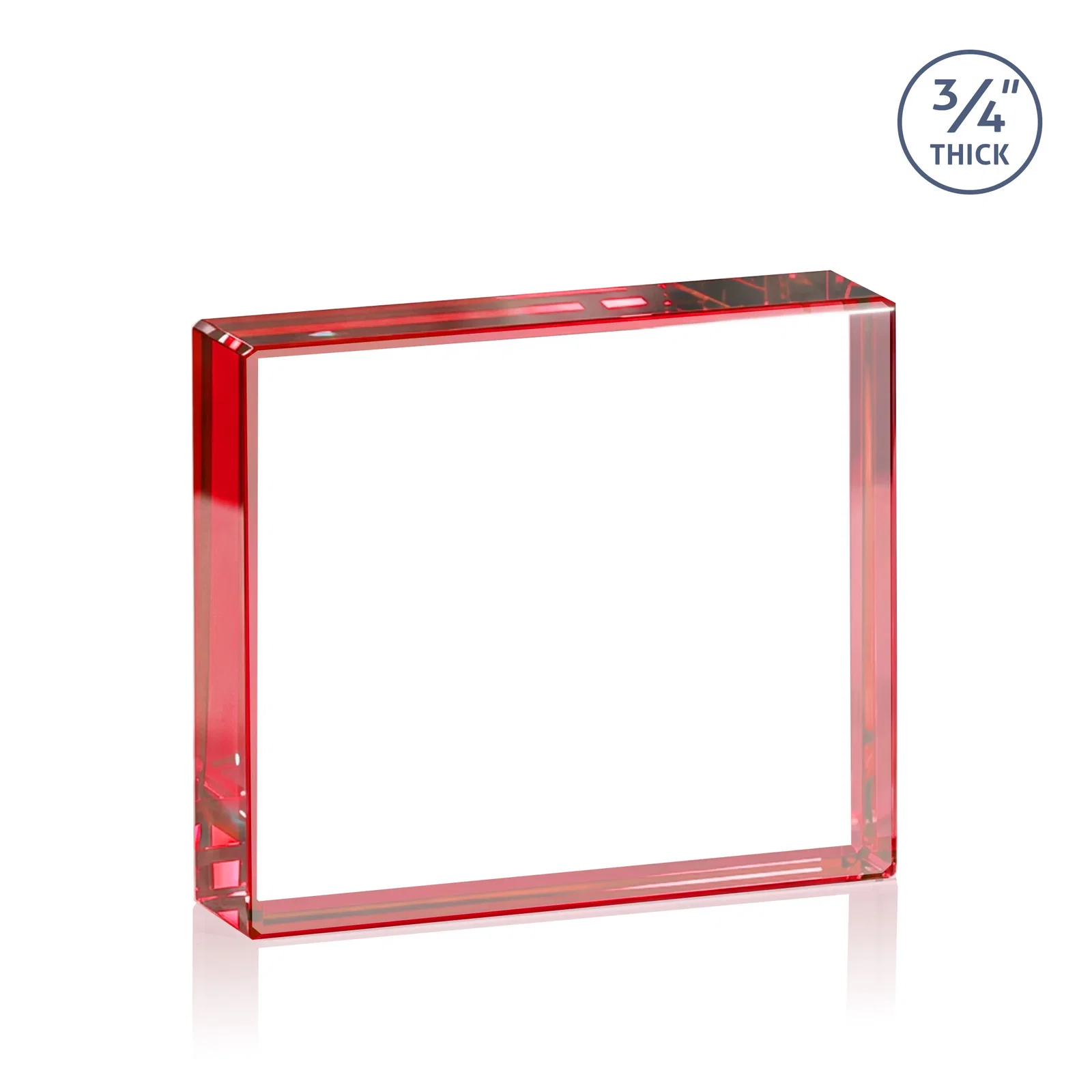 Personalized Freestanding Rectangle Crystal Paperweight, 3"-6" Starfire or Jade Glass, client appreciation gift, with your logo for volunteer appreciation