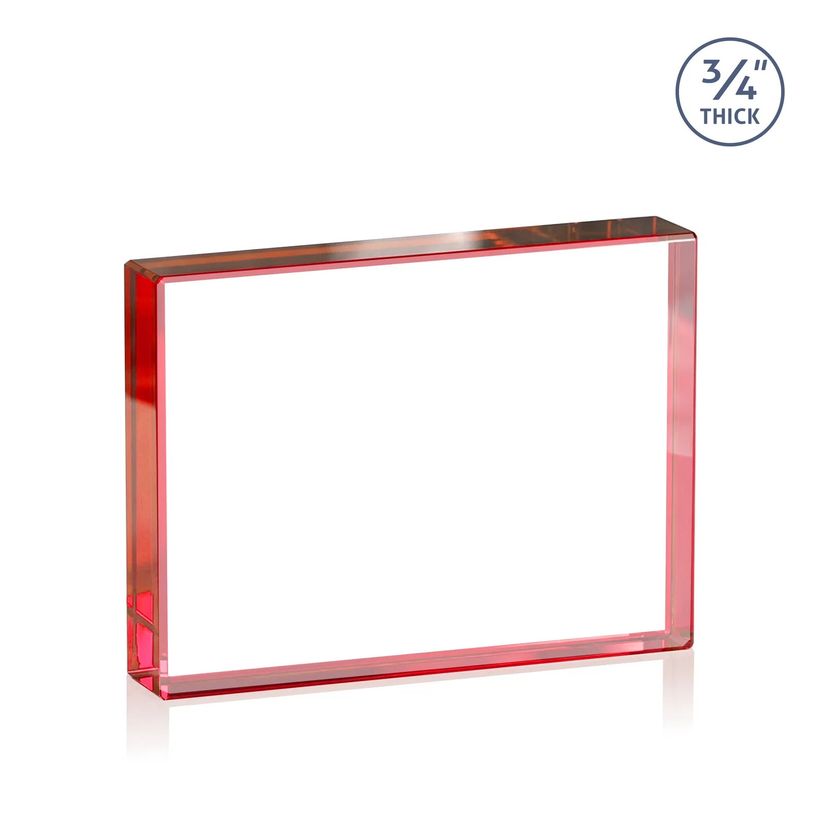 Personalized Freestanding Rectangle Crystal Paperweight, 3"-6" Starfire or Jade Glass, client appreciation gift, with your logo for dealer and partner awards