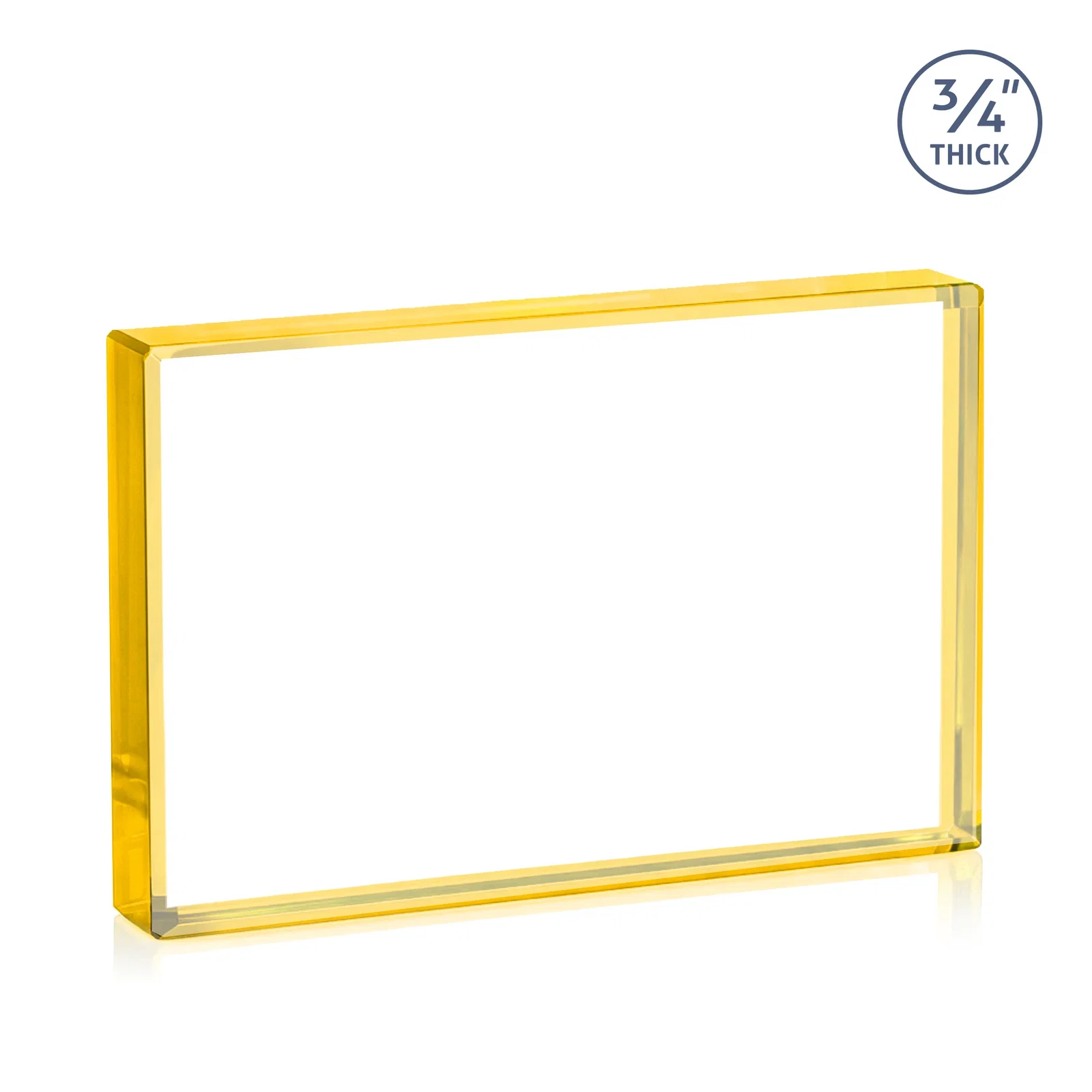Promotional Freestanding Rectangle Crystal Paperweight, 3"-6" Starfire or Jade Glass, client appreciation gift, with your logo for corporate award ceremonies