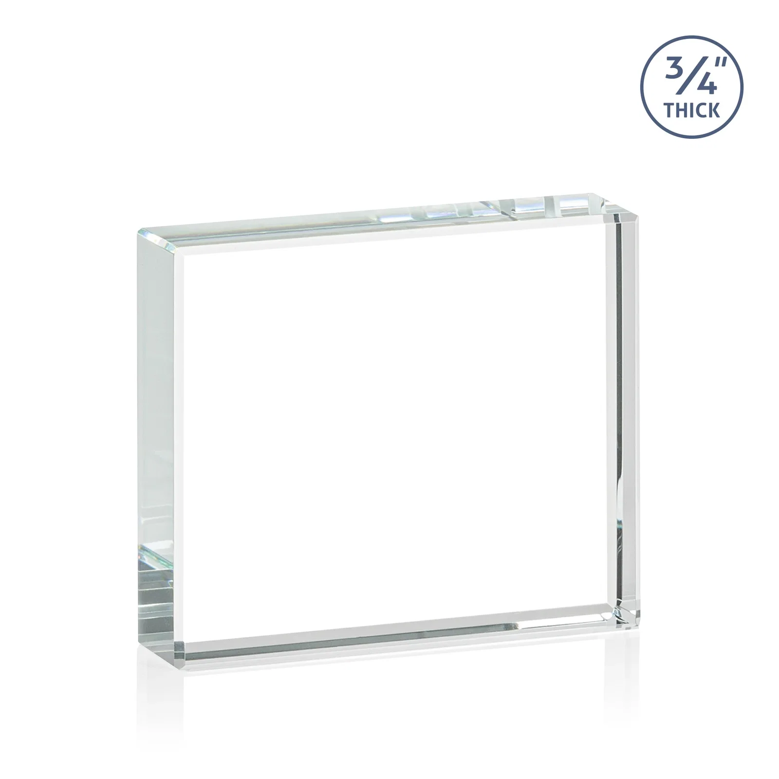 Custom engraved Freestanding Rectangle Crystal Paperweight, 3"-6" Starfire or Jade Glass, client appreciation gift for volunteer appreciation