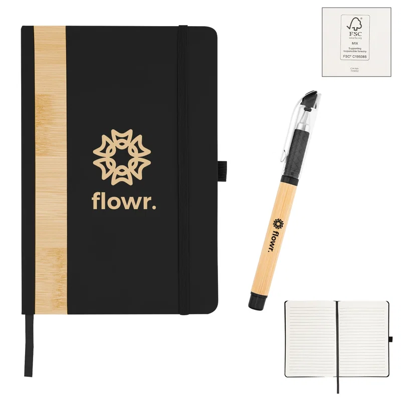 Verse Bamboo Journal With Pen — view 6