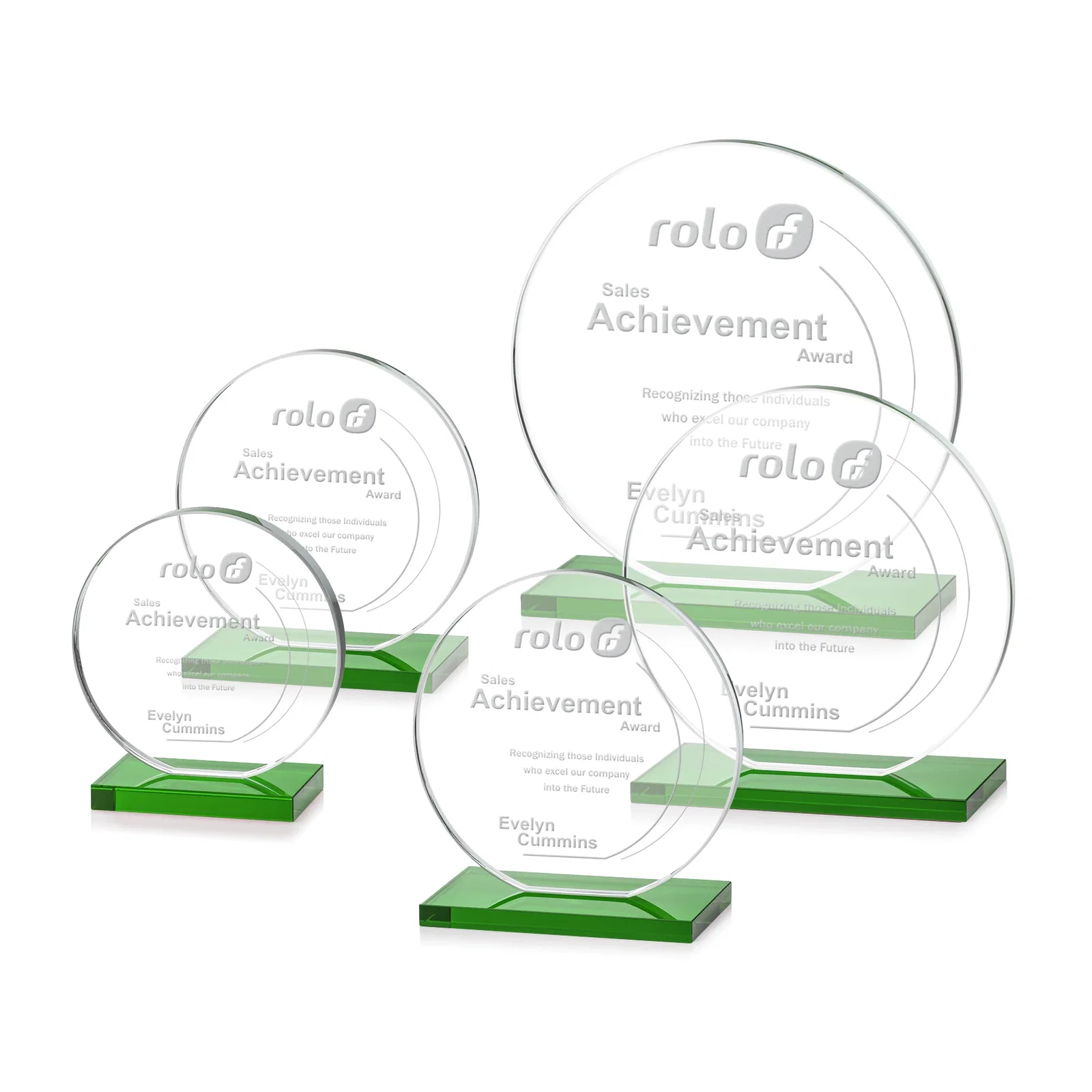 Promotional Starfire Crystal Disc Award On An Ivory Crystal Base for donor appreciation
