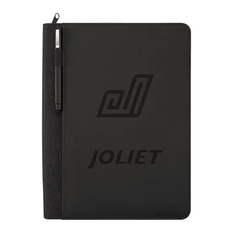 Vienna Heathered Zippered Padfolio with FSC® Mix Paper