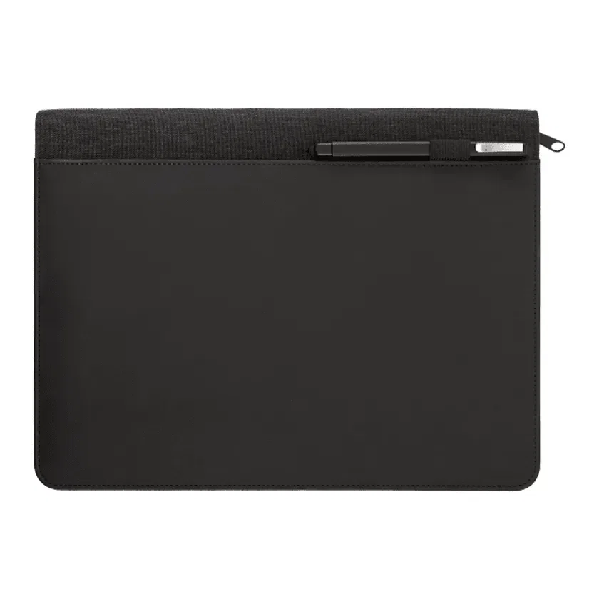 Vienna Heathered Zippered Padfolio with FSC® Mix Paper — view 2