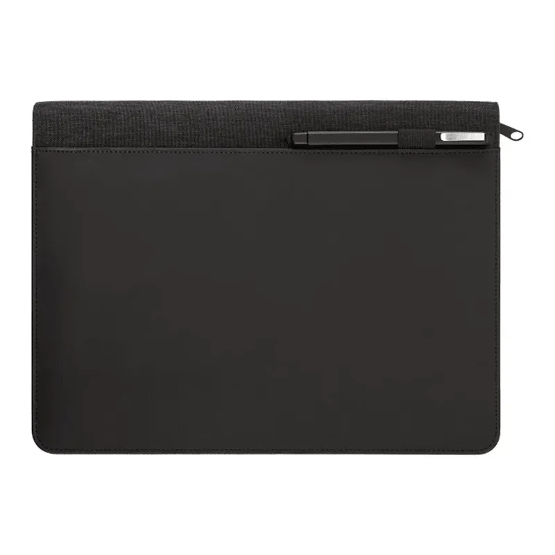 Vienna Heathered Zippered Padfolio with FSC® Mix Paper — view 2