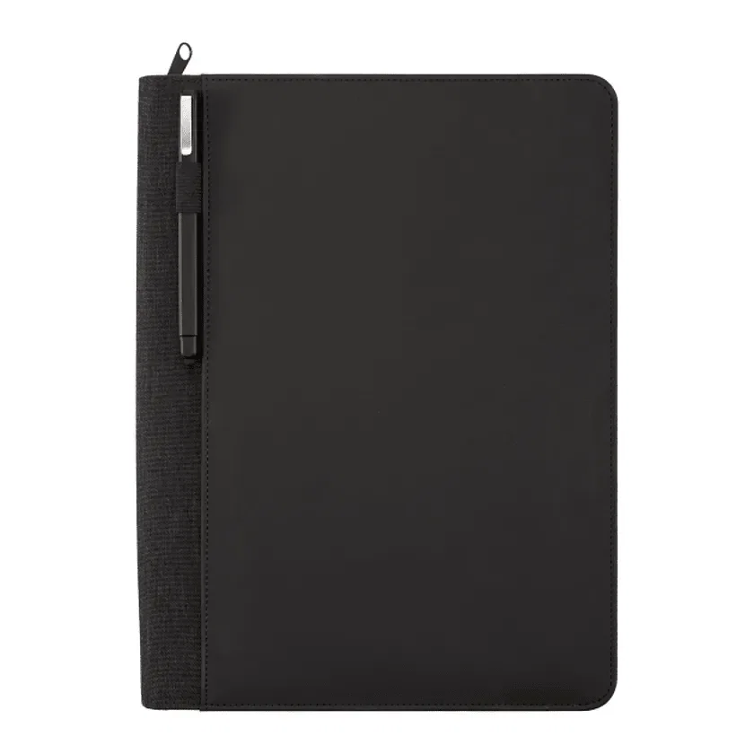 Vienna Heathered Zippered Padfolio with FSC® Mix Paper — view 4