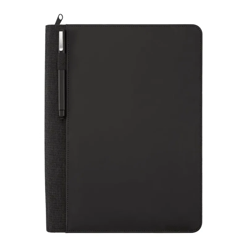 Vienna Heathered Zippered Padfolio with FSC® Mix Paper — view 4