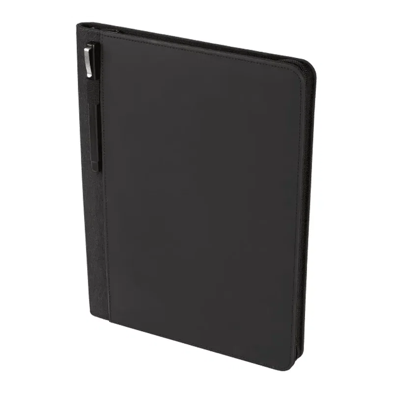 Vienna Heathered Zippered Padfolio with FSC® Mix Paper — view 5