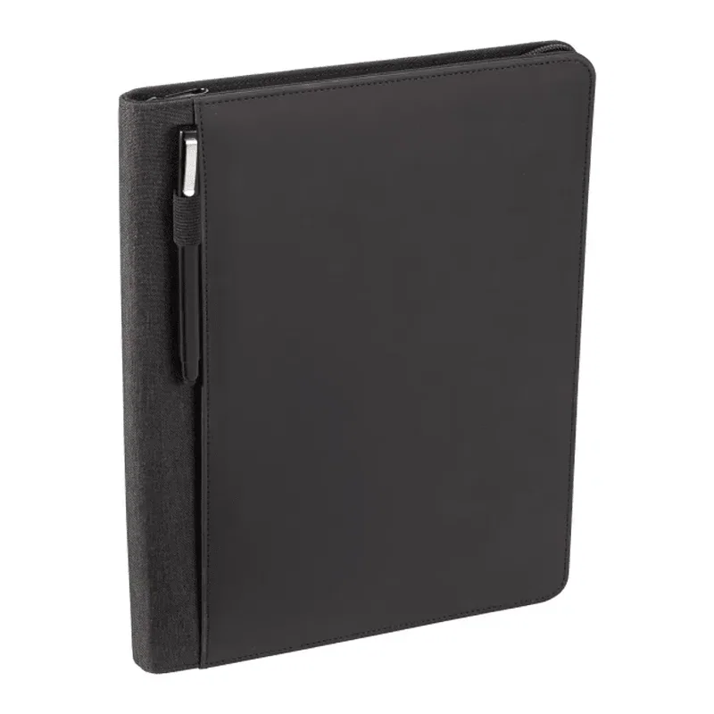 Vienna Heathered Zippered Padfolio with FSC® Mix Paper — view 6