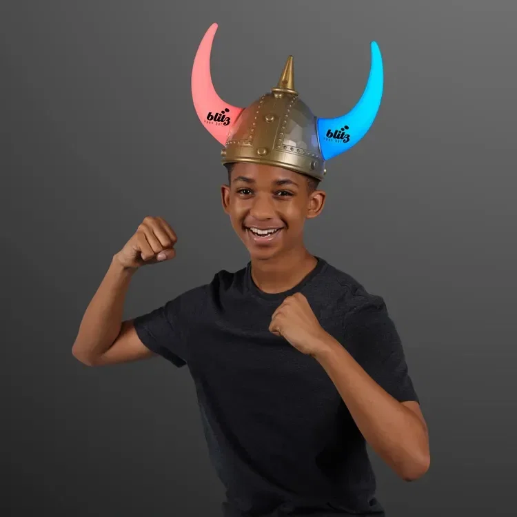 Viking Helmet with Light Up Horns — view 2