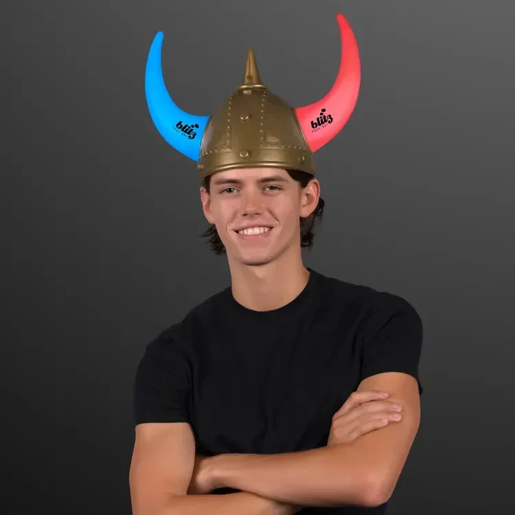 Viking Helmet with Light Up Horns — view 4