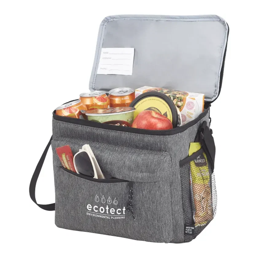 Custom Recycled Cooler Bag - Fits 12 Cans — view 3