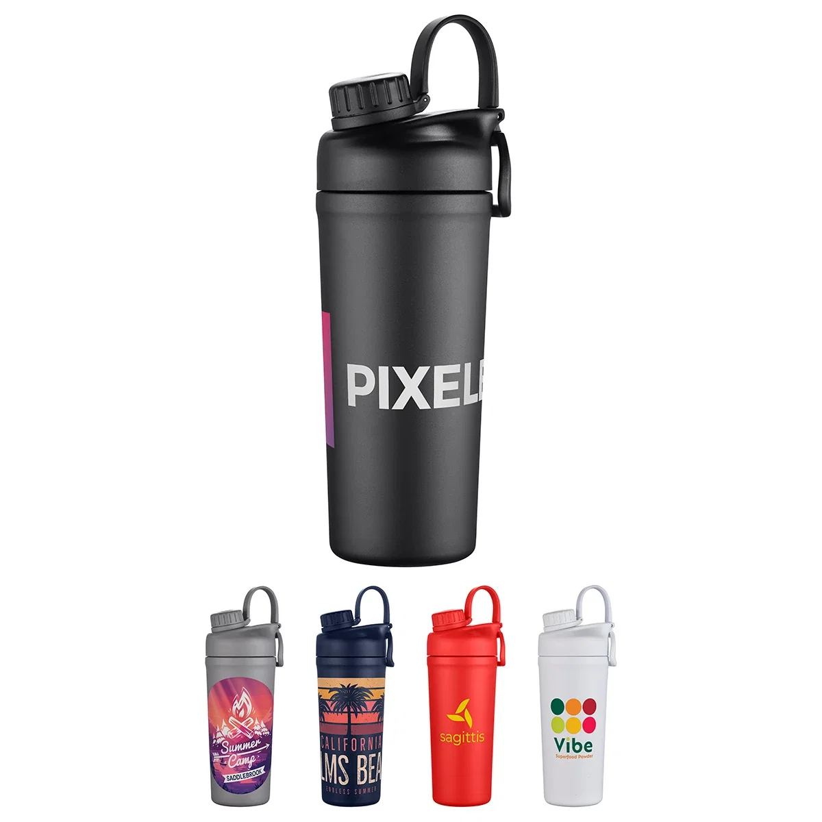 Villanova 26 oz stainless steel vacuum shaker bottle with shake ball and carry handle