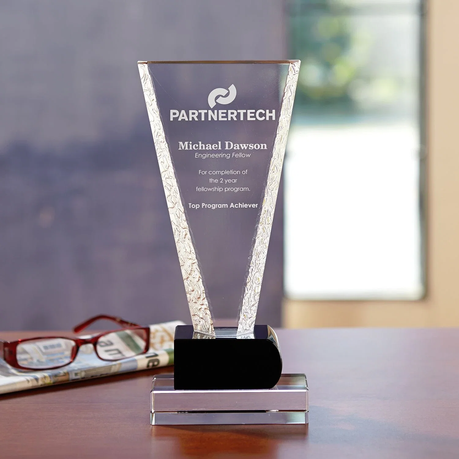 Custom Printed Vindication Award — Clear — view 2