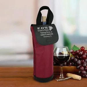 Vineyard Single Bottle Wine Cooler, 5.5" x 11" Polyester, Full-Color Imprint