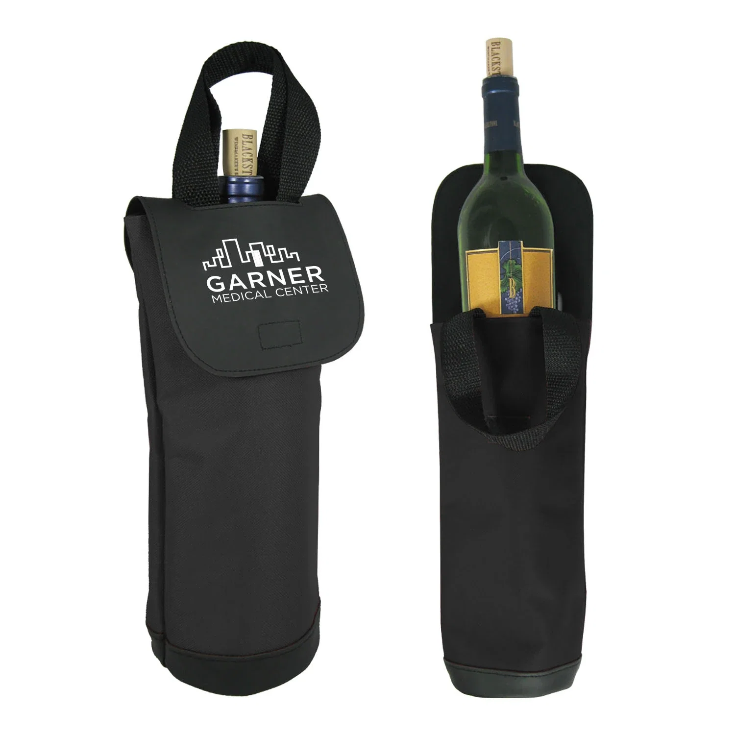 Vineyard Single Bottle Wine Cooler — Black — view 2