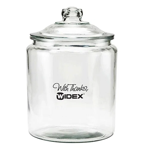 Vintage Gallon Glass Jar with Metal Clasp — view 2