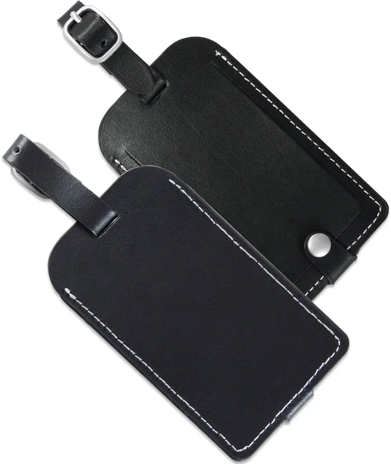 Personalized Vintage Leather Luggage Tag — view 2