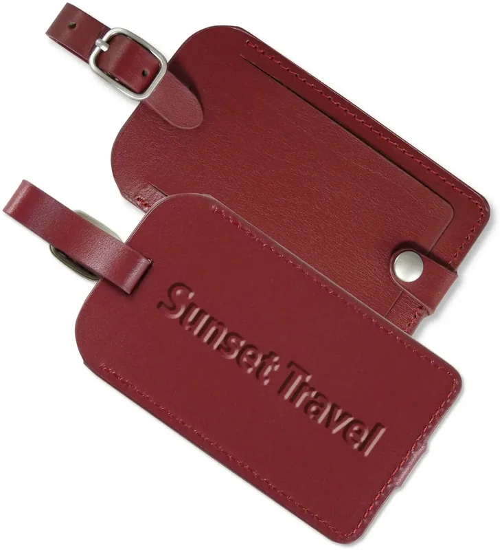 Personalized Vintage Leather Luggage Tag — view 6