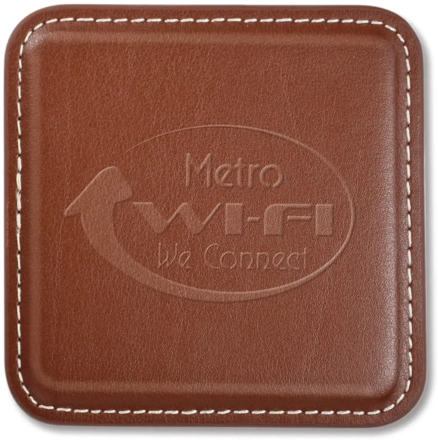 Personalized Leather Coaster — view 3