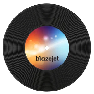Vintage Record 4-Piece Vinyl Coaster Set, Kraft Gift Box