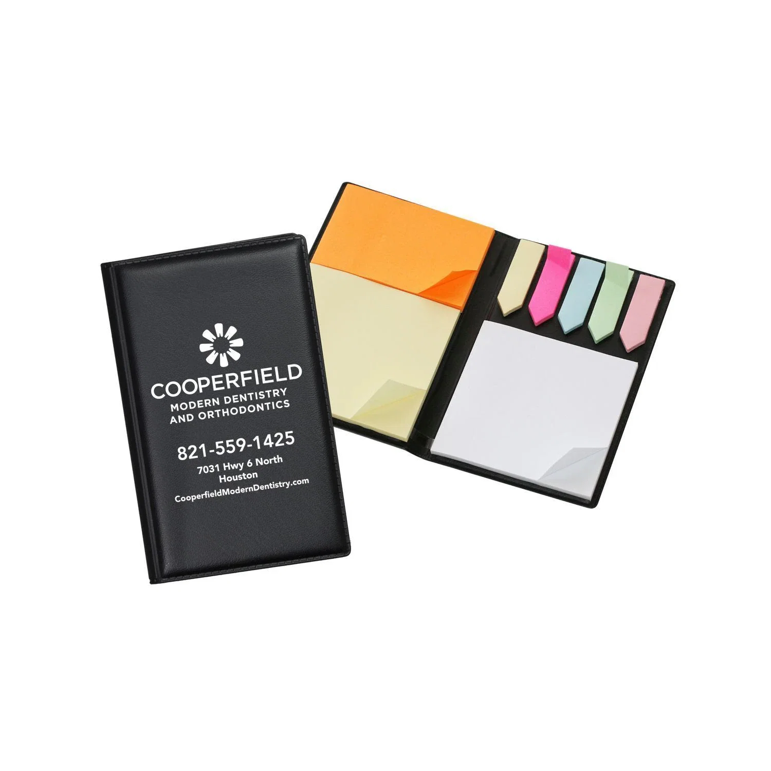 Vinyl Flag Book W/Sticky Note — Black — view 2