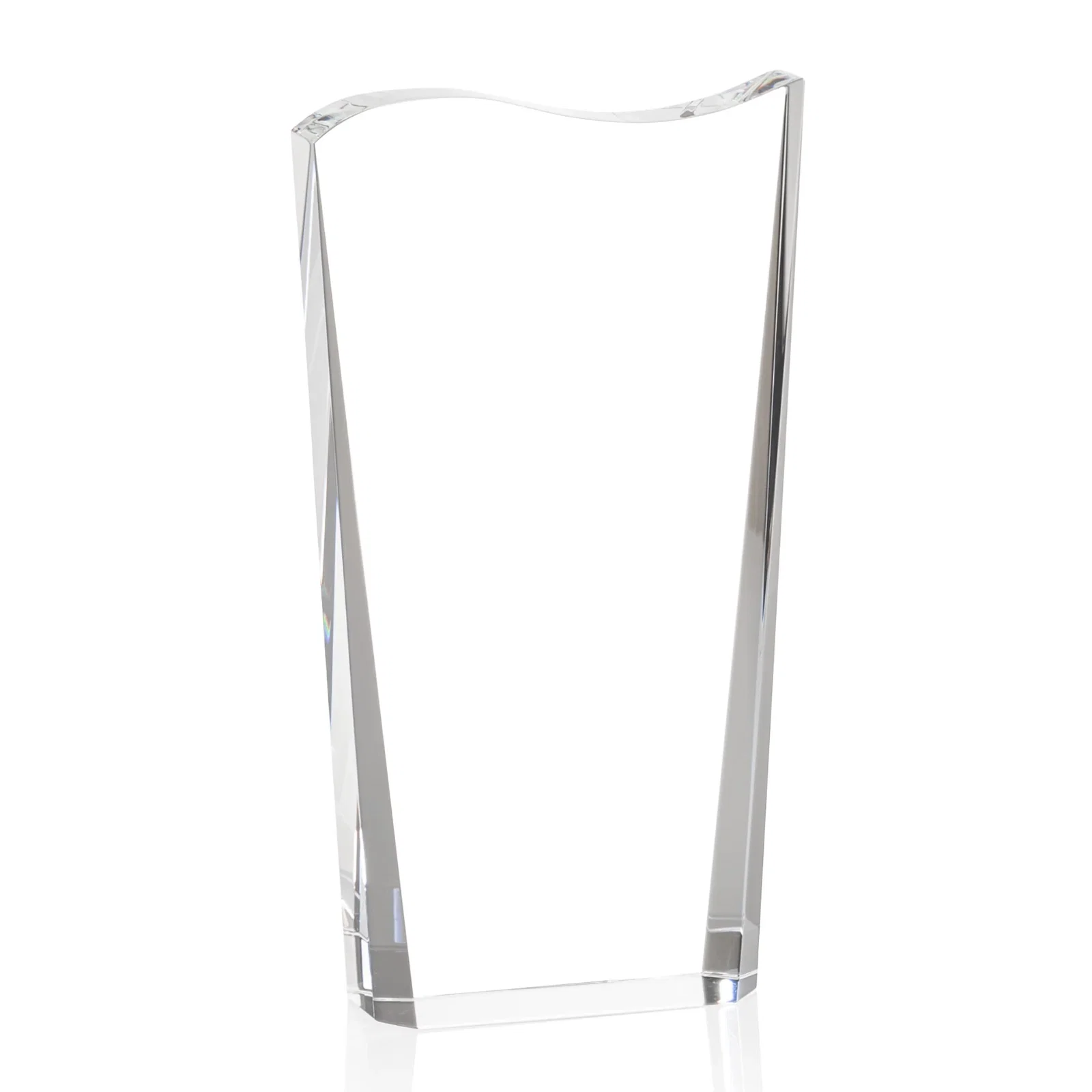 Custom Optical Crystal Award With Contoured Wave Top, awards for dealer and partner awards