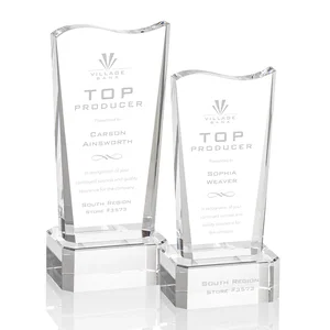 Optical Crystal Sculpture Award on Clipped Optical Base