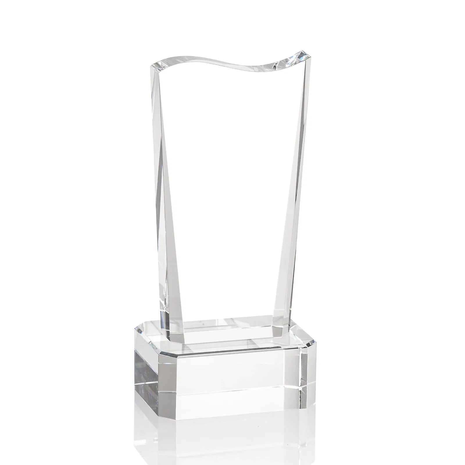 Promotional Optical Crystal Sculpture Award on Clipped Optical Base, awards for employee recognition
