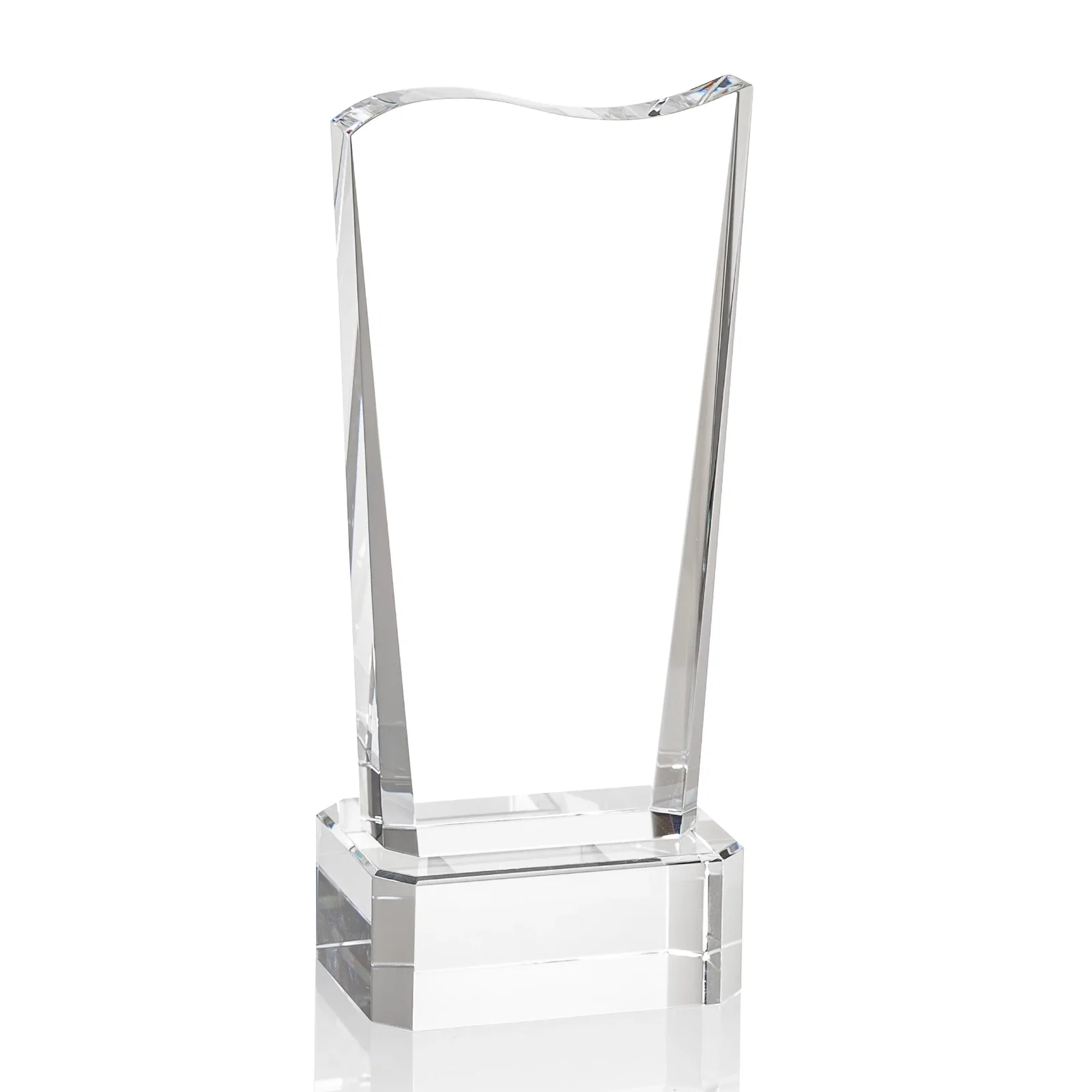 Promotional Optical Crystal Sculpture Award on Clipped Optical Base, awards for corporate award ceremonies