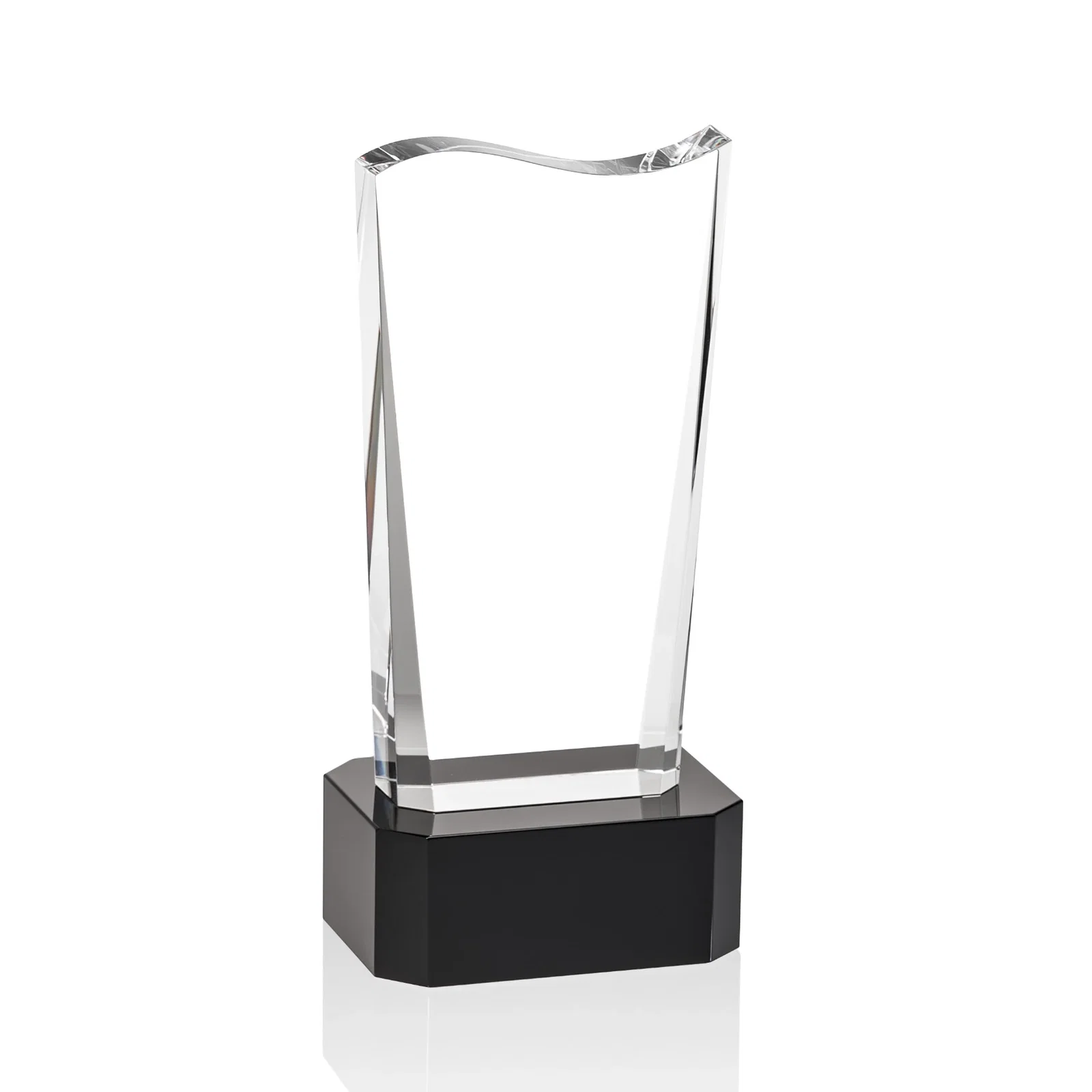 Promotional Optical Crystal Sculpture Award on Clipped Optical Base, awards for retirement presentations