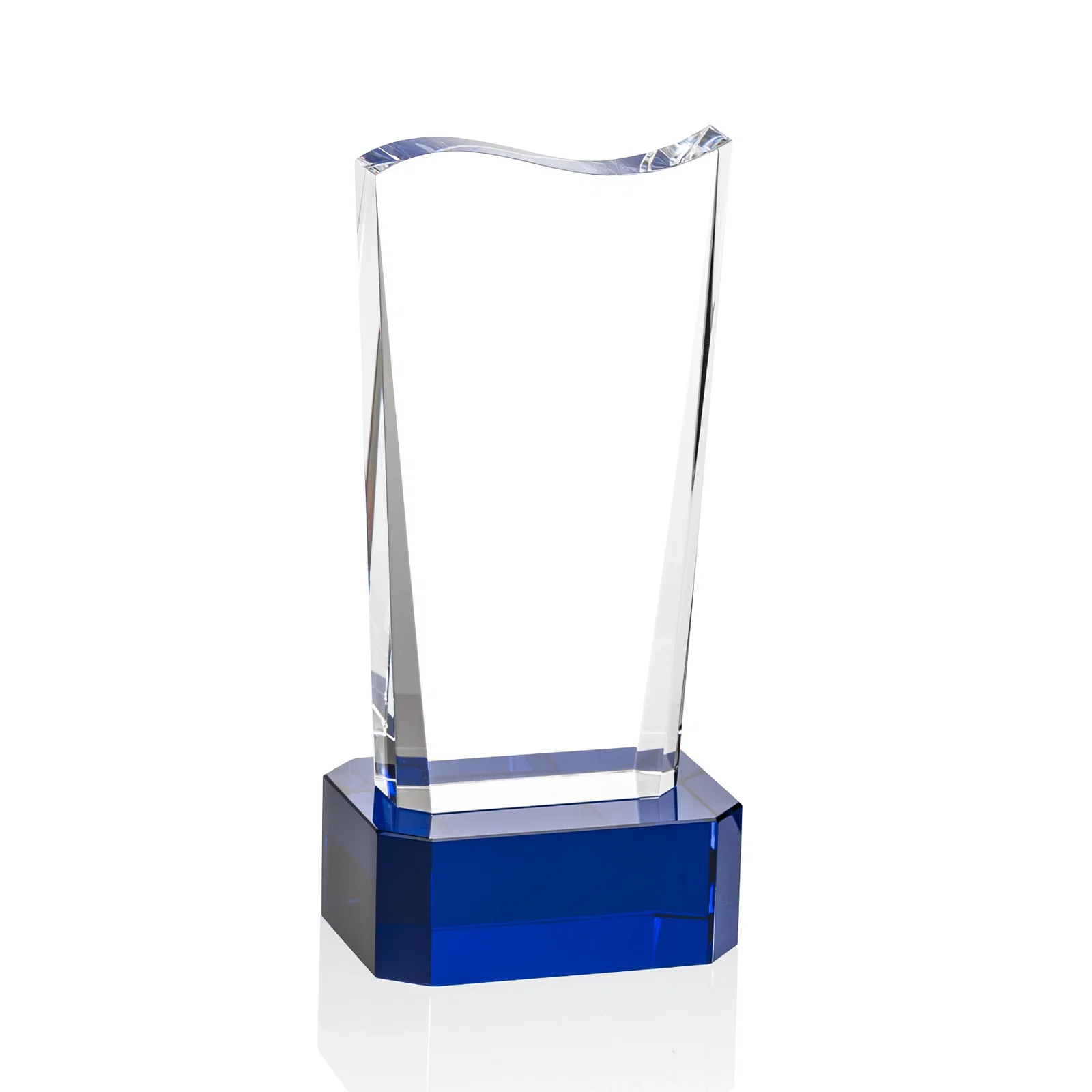 Promotional Optical Crystal Sculpture Award on Clipped Optical Base, awards for donor appreciation