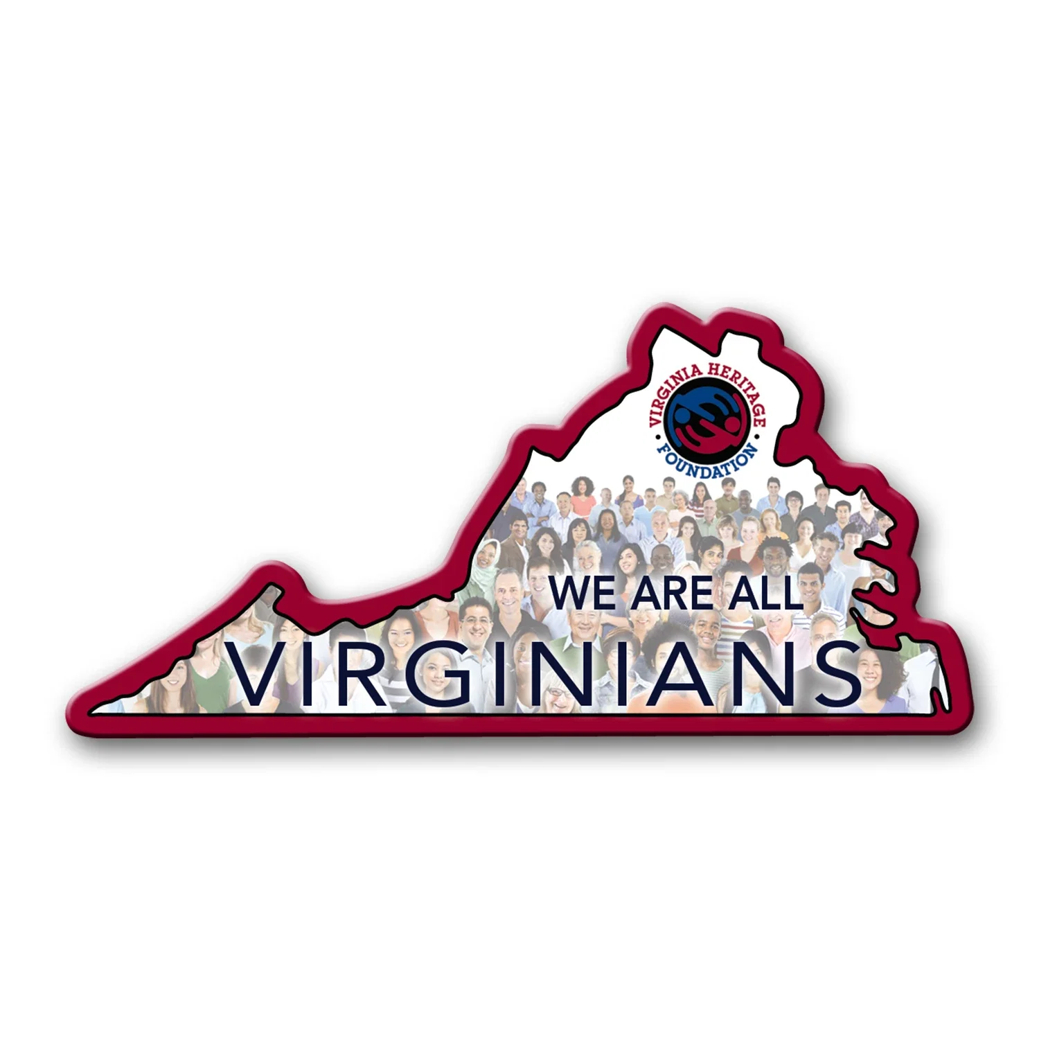 Custom Printed Virginia State Magnet — view 2