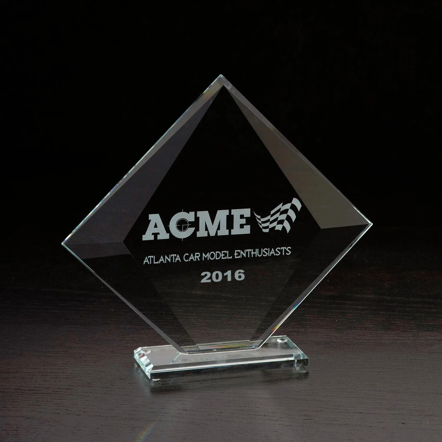 Imprinted Vision Large Glass Award — Clear — view 2