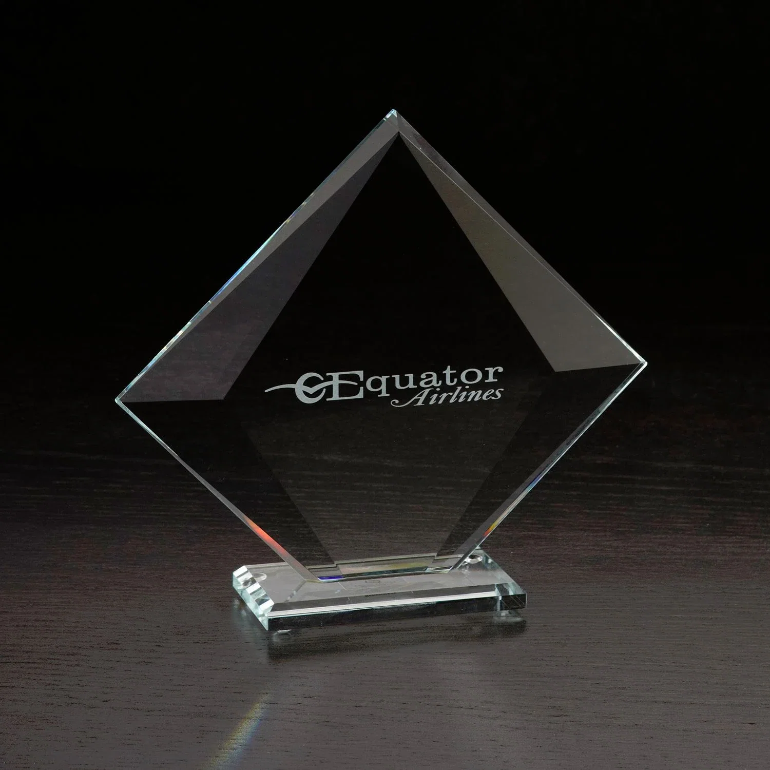 Logo Vision Medium Glass Award — Clear — view 2