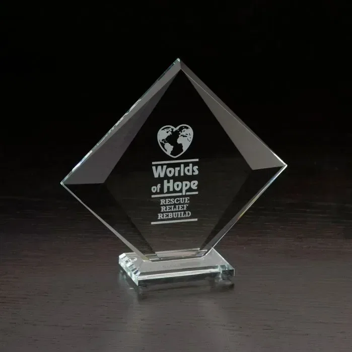 Custom Printed Vision Small Glass Award β view 1