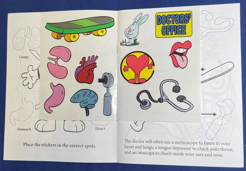 A Visit to the Doctor's Office Sticker Book & Crayon Set for Kids — view 4