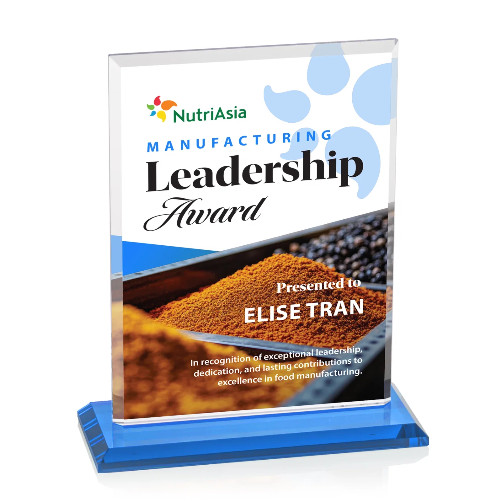 Personalized Starfire Crystal Rectangle Award, Bevel on Body and Base, awards, with your logo for team milestone celebrations