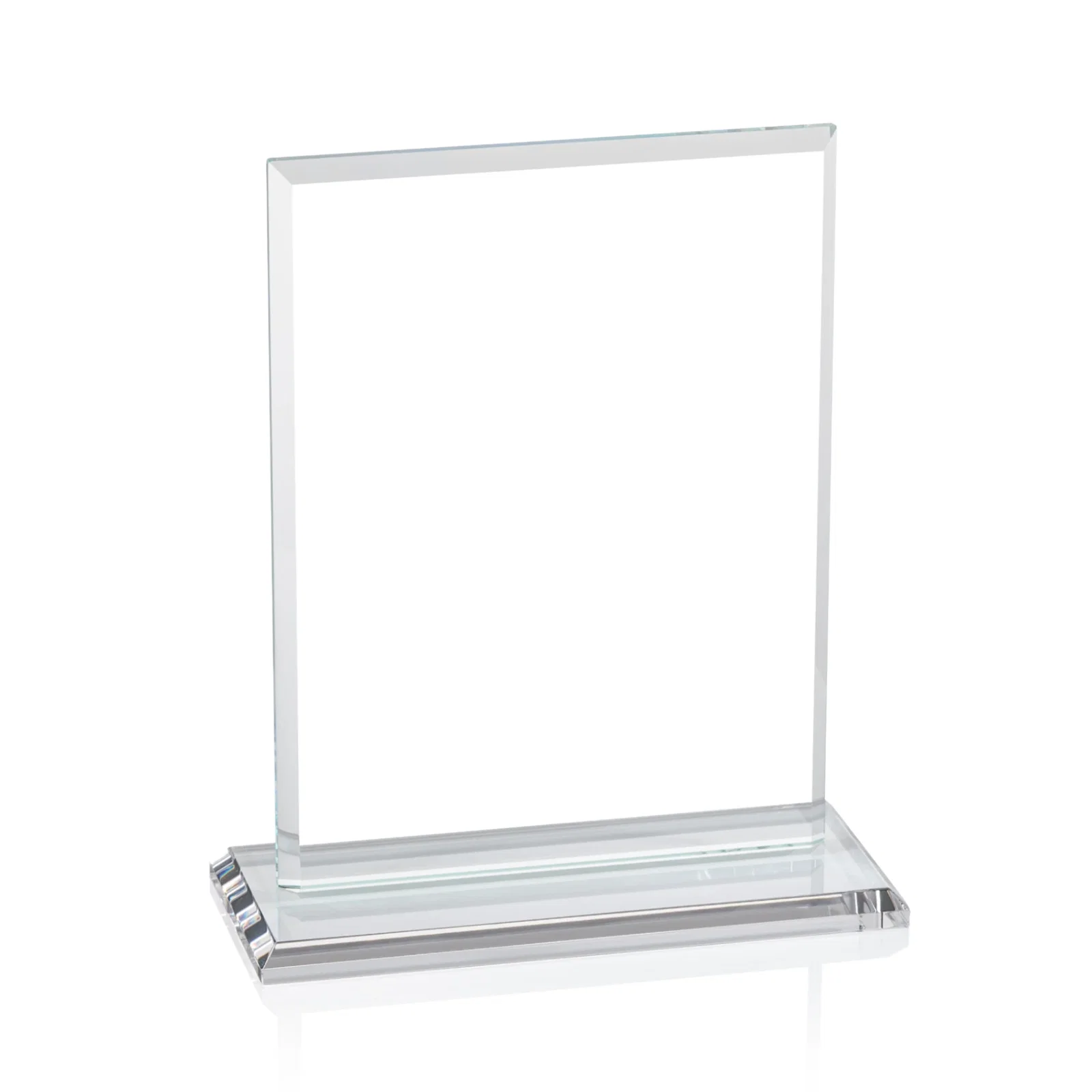 Promotional Starfire Crystal Rectangle Award, Bevel on Body and Base, awards, with your logo for graduation ceremonies