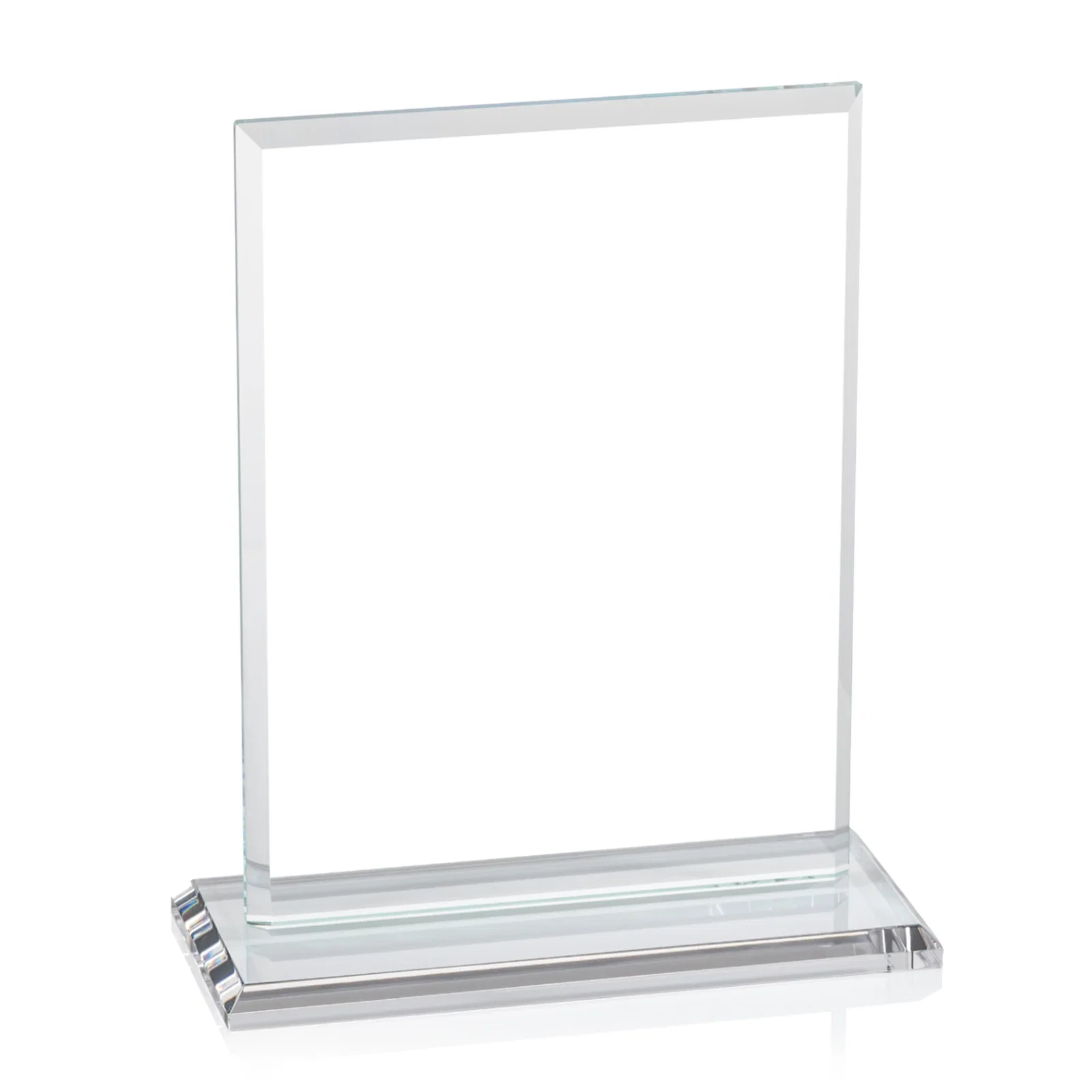 Promotional Starfire Crystal Rectangle Award, Bevel on Body and Base, awards, with your logo for volunteer appreciation